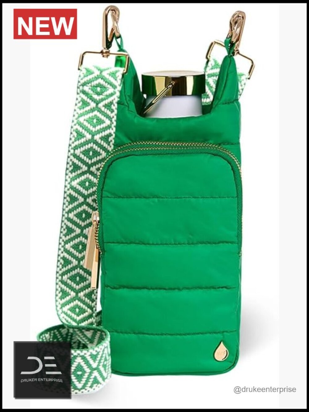 Crossbody Water Bottle Holder with Phone Pocket Fits up to 32 oz